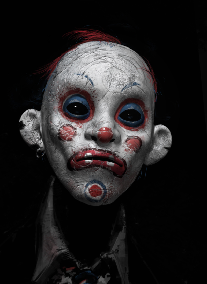 Illustration for article titled Never-seen Dark Knight concept art reveals the terrifying origins of the Joker's Clown Gang